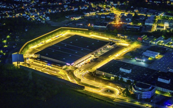 Aerial photo, Amazon logistics centre, Brauckstraße industrial estate, Rüdinghausen, Witten, Ruhr