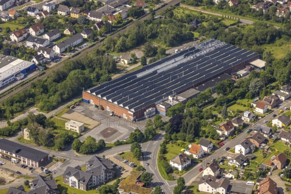 Aerial view, Mannesmann Precision Tubes GmbH Wickede plant, Wickede, Sauerland, North