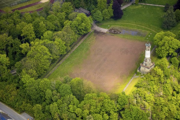 Aerial view, Harkortturm, Wetter, Ruhr area, North Rhine-Westphalia, Germany, DE, Europe, aerial
