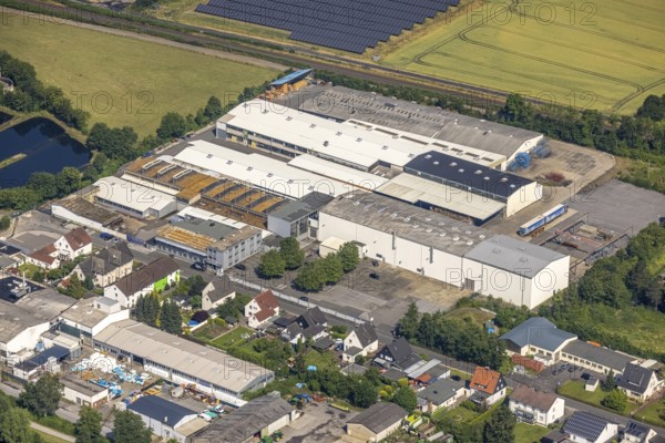 Aerial view, Wickeder Profile Walzwerk GmbH, Wickede, Sauerland, North Rhine-Westphalia, Germany,