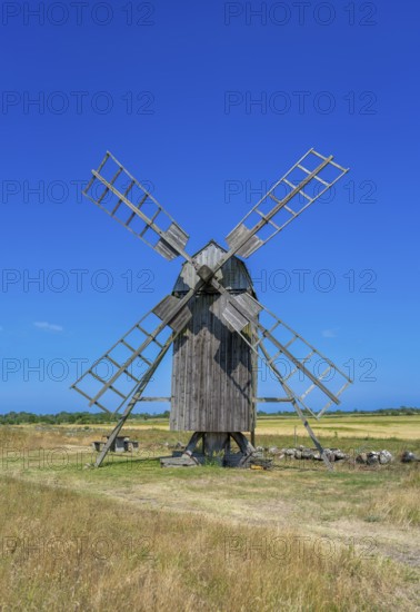 The mills of Lerkaka, historical windmill, trestle windmill, Lerkaka, Öland, Sweden
