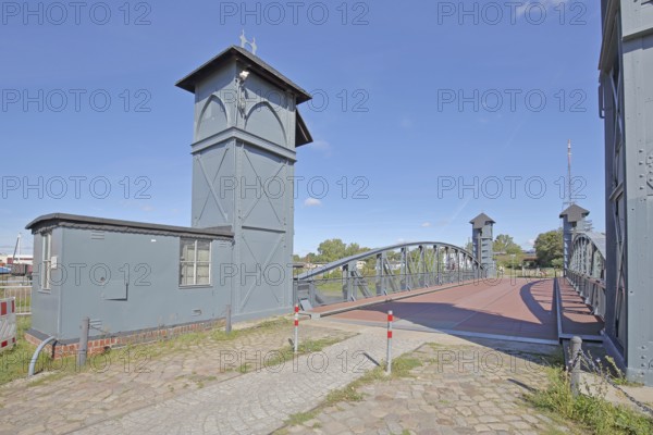 Railway lift bridge built in 1893 today's bicycle bridge, lift bridge, railway bridge, commercial