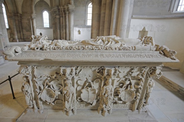 Sarcophagus of Otto the Great and his wife Edgitha, decorations, stone, interior view, stone