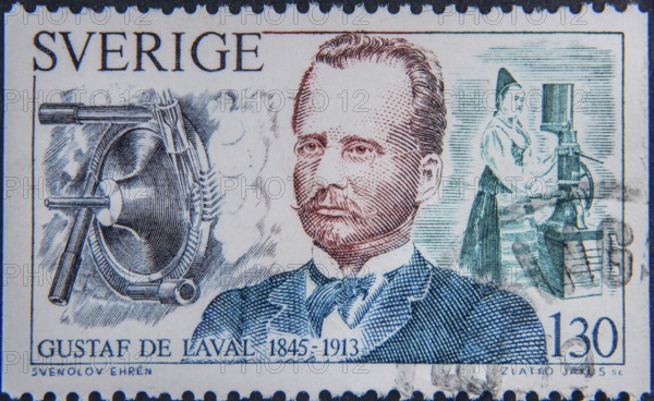 Gustaf de Laval, (1845-1913) was a Swedish civil engineer, doctor of philosophy, inventor and