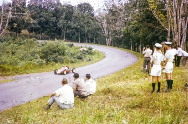 Motor racing event, Gap Hill Climb, Singapore Motor Club, Singapore, south east Asia c 1963