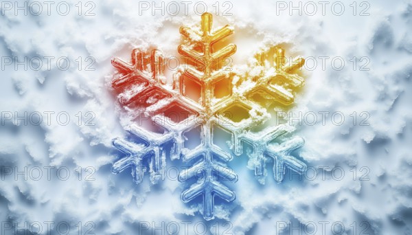 Temperature Protection Symbol: Sun Snowflake Sign For Weather Insulate Emblem With Thermal