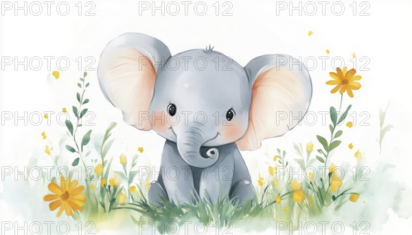 Adorable Baby Elephant Design For Baby Shower Invitations, Perfect For A Cute And Charming Theme.