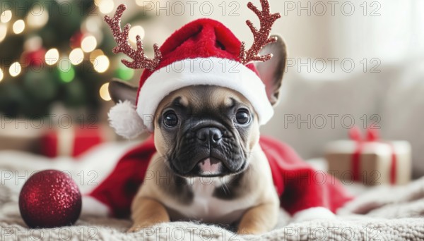 Adorable Christmas Puppies: Festive Dog Outfits Featuring Santa Hats And Reindeer Horns For The