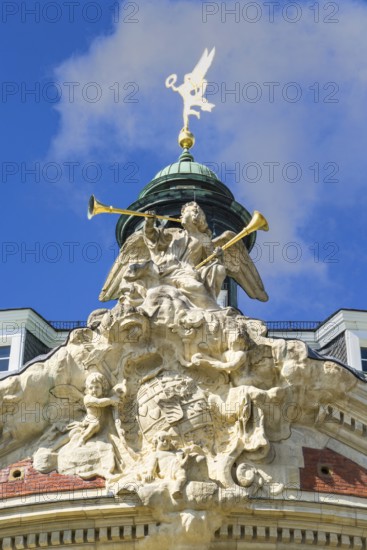 Prince Bishop's Castle, Fürstbischöflichen Schloss, Prince -bishop's coat of arms, musician angels