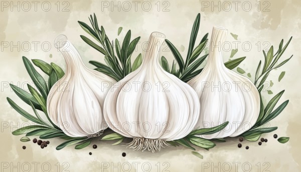 Hand Drawn Garlic: Perfect For Farmers Markets, Food Festivals, Menus, Cafes, Restaurants, Bars,