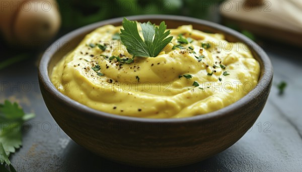 Delicious Mustard Sauce Served In A Bowl For An Extra Burst Of Flavor On Your Favorite Dishes.