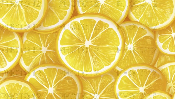 Bright And Fresh Lemon Slice Pattern: A Tropical Design For Lemonade Cocktails, Desserts, And
