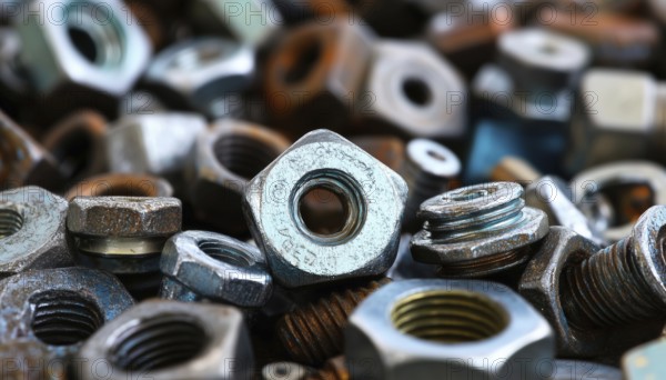 Fasteners And Hardware On A Simple Surface - Discover The World Of Nuts And Bolts On A Plain, With