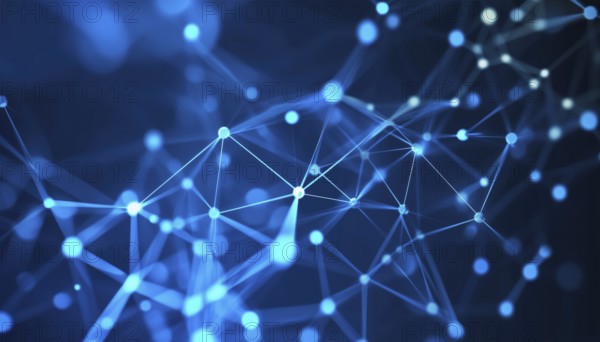 Abstract Internet Network Connection For Website: Digital Data, Communication, Science, And