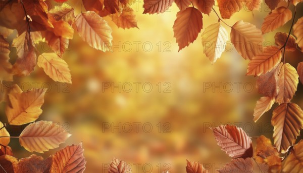 Thanksgiving And Autumn: A Beautiful Frame Of Autumn Leaves - Perfect For Embracing The Season'S