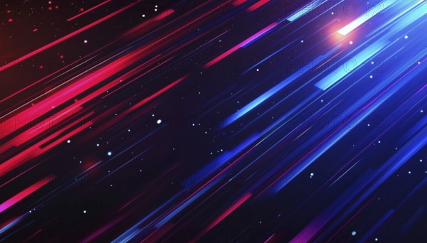 Modern Black Abstract Red And Blue Technology: A Fast And Elegant Futuristic Design With Glossy