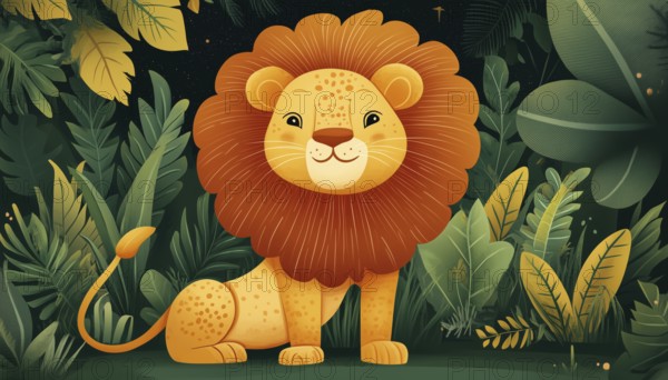 Adorable Lion Print: Perfect For T-Shirts, Home Decor, Posters, And Cards! Ideal For Adding A Touch