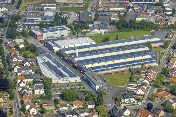 Aerial view, Standard Metallwerke, Werl, Soester Börde, North Rhine-Westphalia, Germany, DE,
