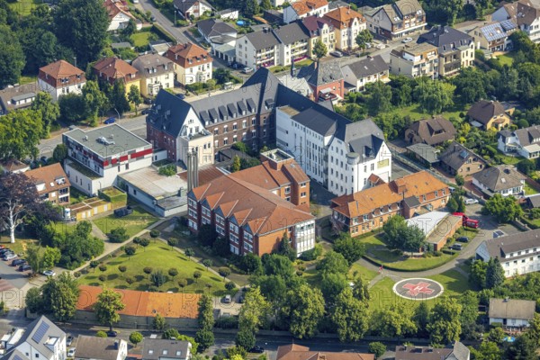 Aerial view, Mariannen-Hospital Werl, Werl, Soester Börde, North Rhine-Westphalia, Germany, DE,