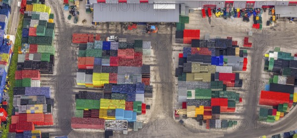 Aerial view, commercial area Hillmicker Straße, Gerhard Steinseifer Brauereibedarf, Zum Eichstruck,