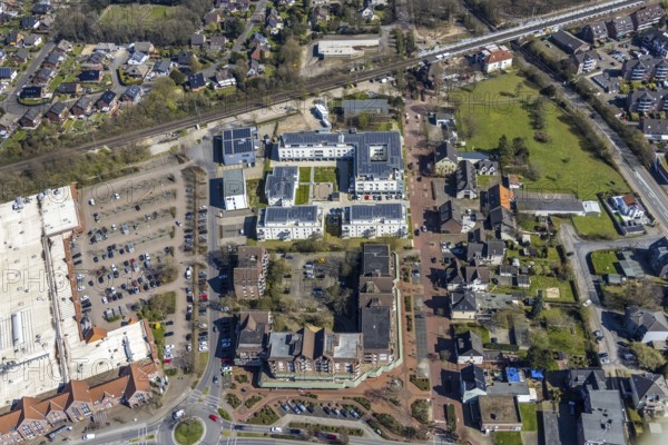 Aerial view, Senioren-Park carpe diem Voerde, Voerde, Ruhr area, Lower Rhine, North