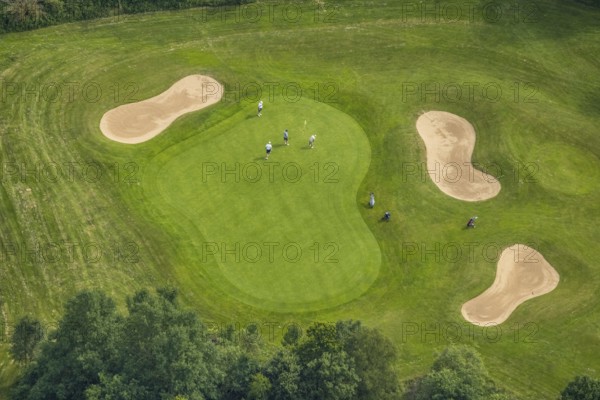 Aerial photo, Golfclub Siegen-Olpe, Dörnscheid, Wenden, Sauerland, North Rhine-Westphalia, Germany,