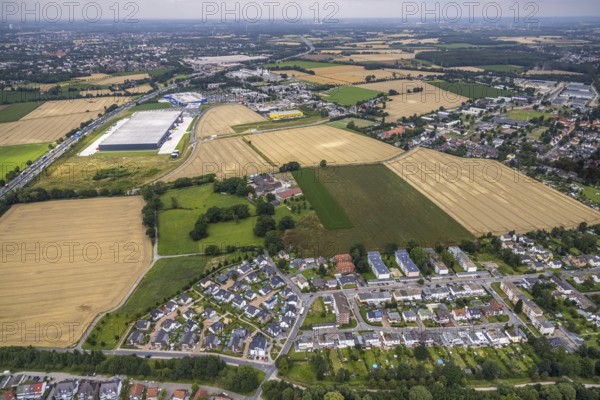 Aerial view, new Woolworth headquarters and logistics centre, IKEA furniture store Kamen, Deutsche
