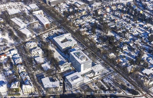 Aerial photo, Health and Environment Agency, Road Traffic Office, Unna, Ruhr area, North