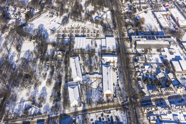 Aerial photo, Märkisches Berufskolleg, Königsborn, Unna, Ruhr area, North Rhine-Westphalia,