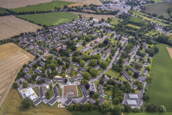 Aerial view, Buderuskolonie, Campus Unna Hochschulcampus, construction site at Lippestraße, Maßen,