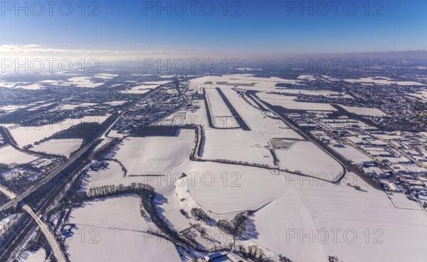 Aerial photo, Dortmund airport, Maßen, Unna, Ruhr area, North Rhine-Westphalia, Germany, DE,