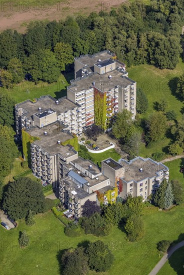 Aerial view, high-rise housing estate on Harkortweg in the Lindenberg district of Schwelm, Ruhr