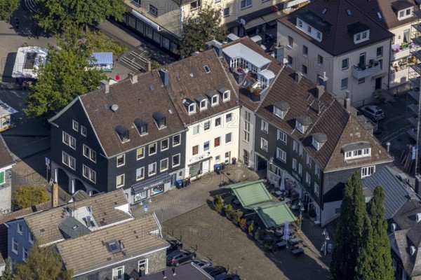 Aerial view, Altmarkt at the evang. Christuskirche in Schwelm, Ruhr area, North Rhine-Westphalia,