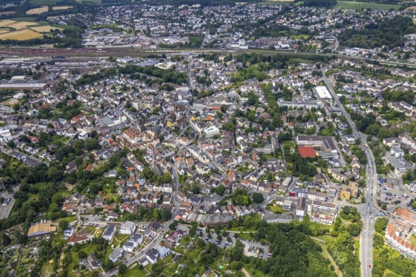 Aerial view, allotment garden site in the south of Schwerte, a week ago there was still land under