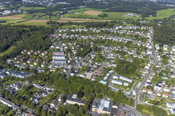 Aerial view, local view and residential area Loh at the Hattinger Straße as well as renovation of