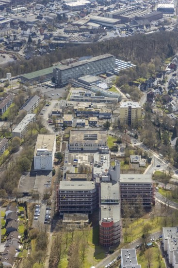 Aerial photograph, University of Siegen Campus Hölderlin, Weidenau-Haardter Berg, Siegen,