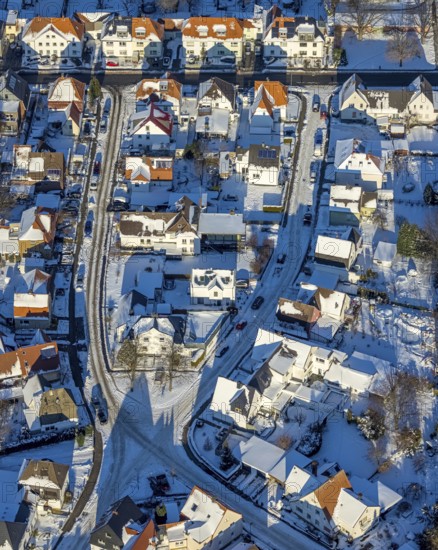 Aerial photo, residential area Gartenstraße Blumenstraße, Soest, Soester Börde, North