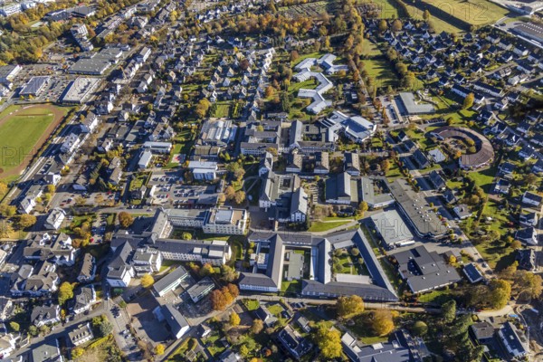 Aerial view, local view with Elisabeth-Klinik Bigge and vocational training centre Josefsheim in