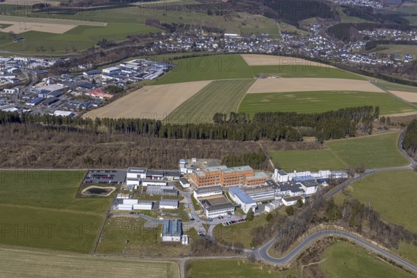 Aerial view, new laboratory building on the premises of the Fraunhofer Institute for Molecular