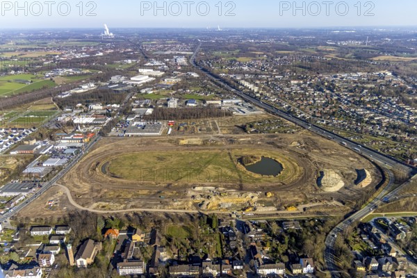 Aerial view, Former racecourse becomes a residential neighbourhood, Project Living by the lake at