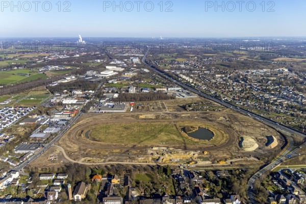 Aerial view, Former racecourse becomes a residential neighbourhood, Project Living by the lake at