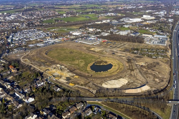 Aerial view, Former racecourse becomes a residential neighbourhood, Project Living by the lake at