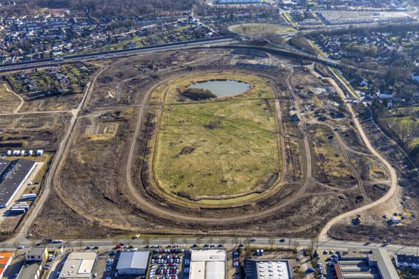 Aerial view, Former racecourse becomes a residential neighbourhood, Project Living by the lake at