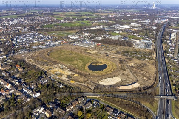 Aerial view, Former racecourse becomes a residential neighbourhood, Project Living by the lake at