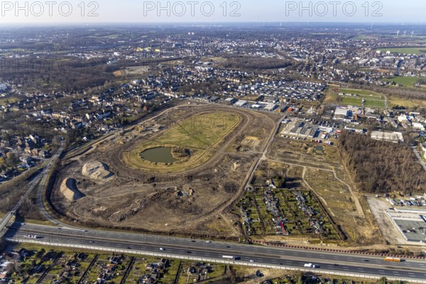 Aerial view, Former racecourse becomes a residential neighbourhood, Project Living by the lake at