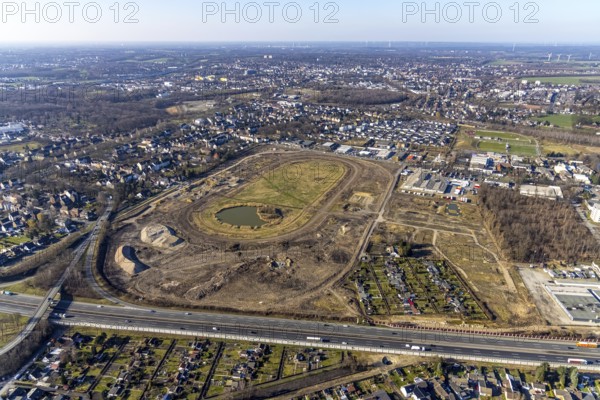 Aerial view, Former racecourse becomes a residential neighbourhood, Project Living by the lake at