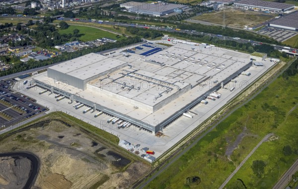 Aerial view, Edeka central warehouse Oberhausen, Logport 5, Logport V, Schwarze Heide, Oberhausen,