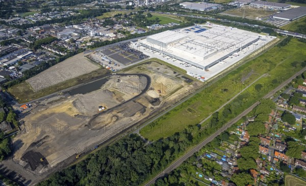 Aerial view, Edeka central warehouse Oberhausen, Logport 5, Logport V, Schwarze Heide, Oberhausen,