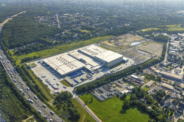 Aerial view, Edeka central warehouse Oberhausen, Logport 5, Logport V, Schwarze Heide, Oberhausen,
