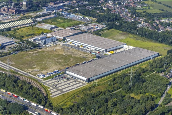 Aerial view, SEGRO Logistics Park Oberhausen and Lekkerland Logistics Centre Oberhausen in the